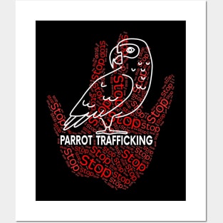 African Grey Timneh Parrot Stop Trafficking Posters and Art